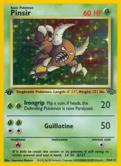 Pinsir - 9/64 - Pokemon Jungle 1st Edition Holo Rare Card WOTC MP - Image 1