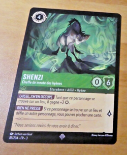 LORCANA CARD SUPER RARE GAME TCG DISNEY CHAPITRE 3 CARTE SHENZI 85/204 FR MINT - Image 1