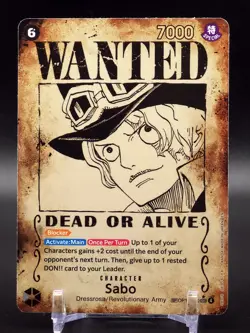 One Piece Card - SABO Wanted Poster OP13-120 (SEC) Special Rare English NM/M - Image 1