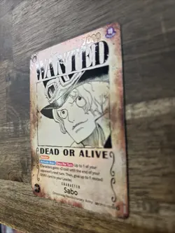 SABO Wanted Poster OP13-120 (SEC) Special Rare English One Piece Card NM/M - Image 2