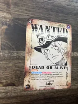 SABO Wanted Poster OP13-120 (SEC) Special Rare English One Piece Card NM/M - Image 3