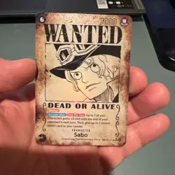 SABO Wanted Poster OP13-120 (SEC) Special Rare English One Piece Card NM/M - Image 1