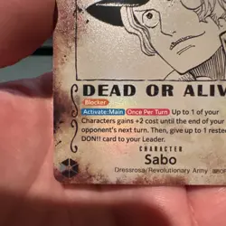 SABO Wanted Poster OP13-120 (SEC) Special Rare English One Piece Card NM/M - Image 5