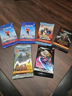 MTG Mixed Play Booster (Lot Of 5) Foundations/Outlaws/Aetherdrift/Final Fantasy - Image 1