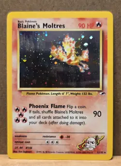 Blaine's Moltres Gym Heroes 1/132 Rare Holo - Tail Swirl - LP - ungraded - Image 1