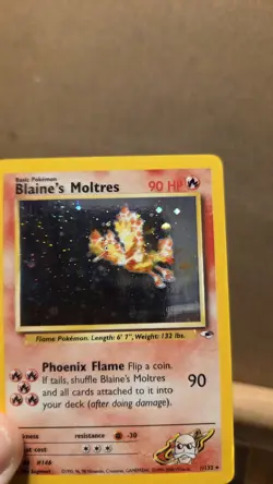 Blaine's Moltres Gym Heroes 1/132 Rare Holo - Tail Swirl - LP - ungraded - Image 3