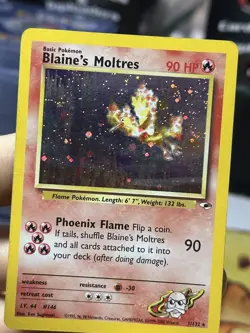 #3 Blaine's Moltres 1/132 Gym Heroes 2000 Holo Rare WOTC Pokemon Card TCG - Image 5