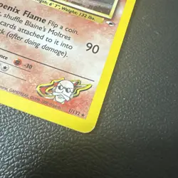2000 VINTAGE POKEMON TCG Pokemon Gym Heroes Blaine’s Moltres #1/132 Holo Rare MP - Image 3
