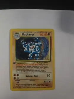 Pokemon Card Machamp Holo 1st Edition WOTC 8/102 Base Set Rare 1999 - Image 1
