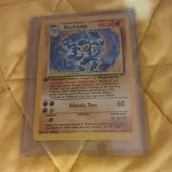 Machamp 8/102 1st Edition Near Mint NM Holo Rare Base Set Pokemon Card 1999 - Image 1