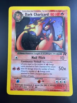 Dark Charizard - 4/82 - Pokemon Team Rocket Unlimited Holo Rare Card WOTC NM - Image 1