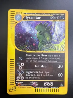 Tyranitar - H28/H32 - Pokemon Aquapolis Holo Rare Card LP - Image 1