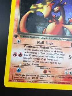 Dark Charizard - 4/82 - Pokemon Team Rocket 1st Edition Holo Rare Card WOTC MP - Image 2