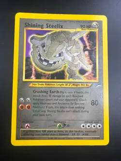 Shining Steelix - 112/105 - Pokemon Neo Destiny Unlimited Holo Rare Card WOTC MP - Image 1