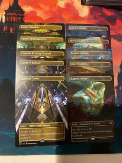 MTG Ikoria Lair of Behemoths Complete Set of Triomes Borderless (10 cards) - Image 1