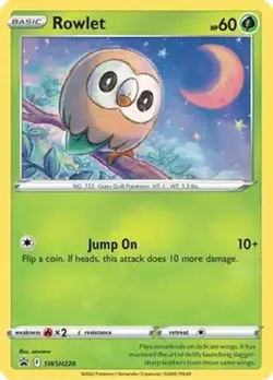 Rowlet - SWSH220 - Pokemon Sword & Shield Promo Ultra Rare Holo Card NM - Image 1