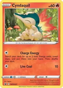 Cyndaquil - SWSH221 - Pokemon Sword & Shield Promo Ultra Rare Holo Card NM - Image 1