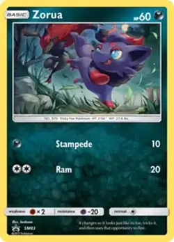 Zorua - SM83 - Pokemon Sun & Moon Promo Holo Rare Card LP - Image 1