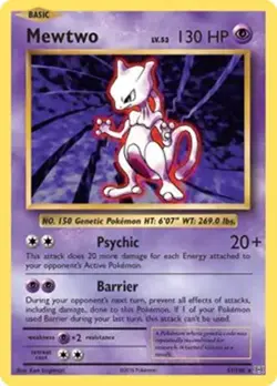 Mewtwo - 51/108 - Pokemon Evolutions XY Non-Holo Rare Card HP - Image 1