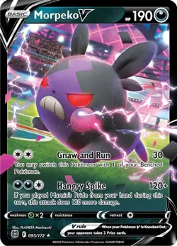 Morpeko V - 095/172 - Pokemon Brilliant Stars Sword & Shield Ultra Rare Card NM - Image 1