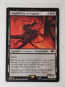 MTG Witch-king of Angmar M 114 Non-foil Universes Beyond: the Lord of the Rings - Image 1