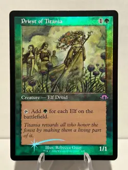 Priest of Titania (Retro Frame) 428 U Modern Horizons 3 FOIL NM MTG - Image 1