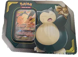 Pokemon TCG TAG Team Powerful Partner Tin Eevee & Snorlax GX 1st Print 210-80531 - Image 1
