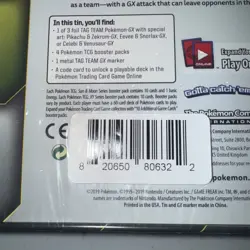 Pokemon TCG TAG Team Powerful Partner Tin Eevee & Snorlax GX 1st Print 210-80531 - Image 5