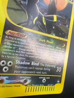 Umbreon - 41/147 - Pokemon Aquapolis Reverse Holo Rare Card LP - Image 2