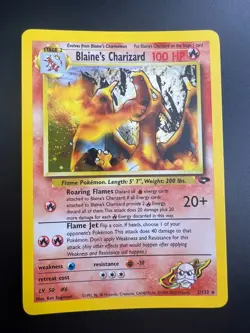 Blaine's Charizard - 2/132 - Pokemon Gym Challenge Unlimited Holo Rare Card LP - Image 1