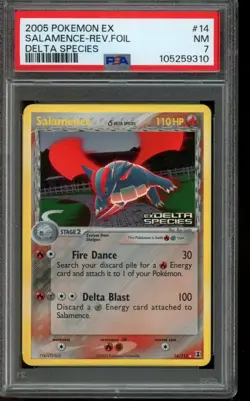 PSA 7 NM Pokemon Salamence Delta Species Reverse Foil 14/113 - Image 1