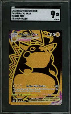 SGC 9 MINT Pokemon Pikachu VMAX Lost Origin Secret Rare TG29/TG30 - Image 1