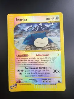 Snorlax - 100/144 - Pokemon Skyridge Reverse Holo Rare Card MP - Image 1