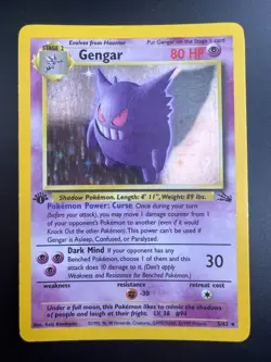 Gengar - 5/62 - Pokemon Fossil 1st Edition Holo Rare Card WOTC NM - Image 1