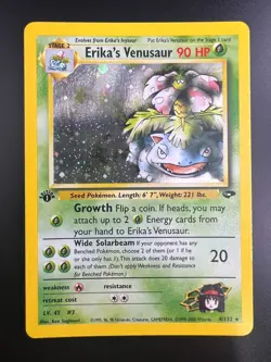 Erika's Venusaur - 4/132 - Pokemon Gym Challenge 1st Edition Holo Rare WOTC NM - Image 1