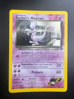 Rocket's Mewtwo - 14/132 - Pokemon Gym Challenge Unlimited Holo Rare Card NM - Image 1