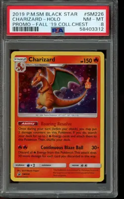 PSA 8 NM-MT Pokemon Charizard Black Star Promo Holo SM226 - Image 1