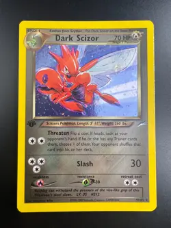 Dark Scizor - 9/105 - Pokemon Neo Destiny 1st Edition Holo Rare Card WOTC NM - Image 1