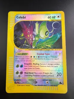 Celebi - 145/144 - Pokemon Skyridge Reverse Holo Crystal Card MP - Image 1