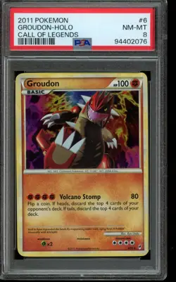 PSA 8 NM-MT Pokemon Groudon Call of Legends Holo #6 2011 - Image 1
