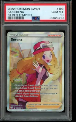PSA 10 GEM MINT Pokemon Serena Silver Tempest Full Art #193 2022 - Image 1