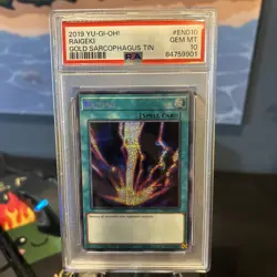 2019 Yu-Gi-Oh! Raigeki TN19-EN010 Gold Sarcophagus Tin PSA 10 GEM MINT - Image 1