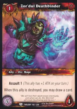 World of Warcraft TCG Zor'dul Deathbinder - Twilight of the Dragons 152/220 - Image 1