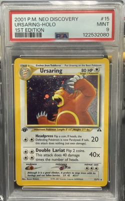 2001 Pokemon Neo Discovery 1st Edition Ursaring Holo #15 PSA 9 - Image 1