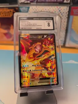 CGC 8 NM-MINT+ Charizard EX XY121 FULL ART HOLO PROMO Pokemon Card 053 - Image 1
