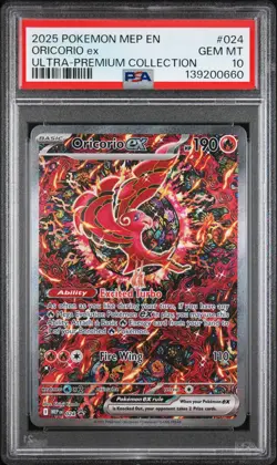 2025 POKEMON MEP EN-ME BLACK STAR PROMO #024 ORICORIO EX PSA 10 - Image 1