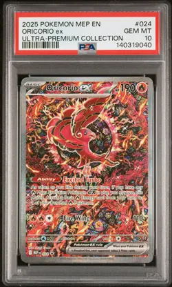 2025 POKEMON MEP EN-ME BLACK STAR PROMO #024 ORICORIO EX PSA 10 - Image 1