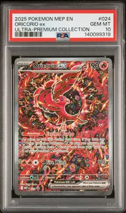 2025 POKEMON MEP EN-ME BLACK STAR PROMO #024 ORICORIO EX PSA 10 - Image 1