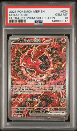 2025 POKEMON MEP EN-ME BLACK STAR PROMO #024 ORICORIO EX PSA 10 - Image 1