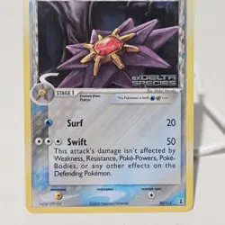 Pokemon TCG Starmie EX Delta Species 30/113 Reverse Holo Rare Stamped LP - Image 2